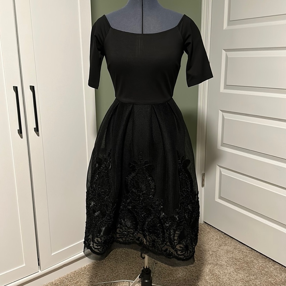 Gianni Bini Black Bird Cage Dress